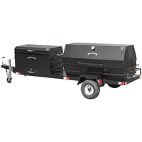 Meadow Creek Caterer's Delight CD108 60 inch Charcoal Pig Roaster and Chicken Cooker BBQ Pit Towable Combo