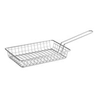 American Metalcraft MRECBSKT 9 1/2" x 6" x 1 1/2" Rectangular Stainless Steel Fry Basket