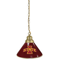 Holland Bar Stool Iowa State University Logo Pendant Light with Brass Finish