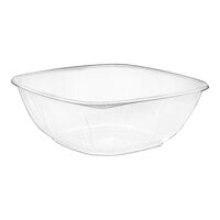 Visions 320 oz. Clear PET Plastic Square Catering / Serving Bowl - 5/Pack