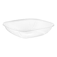 Visions 80 oz. Clear PET Plastic Square Catering / Serving Bowl - 25/Pack