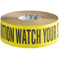 Wooster Flex-Tred 3" x 60’ Black / Yellow "Caution Watch Your Step" Anti-Slip Tape Roll MCWYS1.0360.R