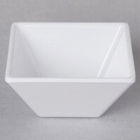 GET ML-257-W Siciliano 3 oz. White Melamine 3" Square Petite Bowl - 48/Case
