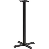 Lancaster Table & Seating Cast Iron 22" x 22" Black 3" Bar Height Column Table Base