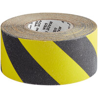 Wooster Flex-Tred 3" x 60' Anti-Slip Tape Roll with Yellow / Black Stripe Grit Surface YBS.0360R