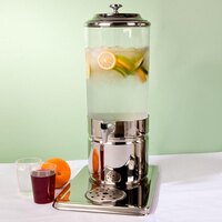Choice 1.8 Gallon Stainless Steel and Polycarbonate Single Beverage Dispenser
