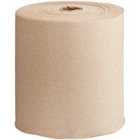 Tork Universal Embossed Natural Kraft 1-Ply Notched Paper Towel Roll H71, 800 Feet / Roll - 6/Case