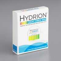 Hydrion QC-1001 Quaternary 0-1000ppm High-Range Sanitizer / Disinfectant Test Kit with 15' Test Paper Roll
