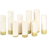 Kalalou 9-Piece White Clay and Ceramic Bud Vase Set