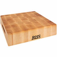 John Boos & Co. 12 inch x 12 inch x 3 inch Reversible Maple Wood Chopping Block CCB121203