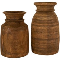 Kalalou 2-Piece Standard Mango Wood Vase Set