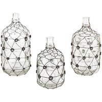 Kalalou 3-Piece Wire-Wrapped Standard Glass Vase Set