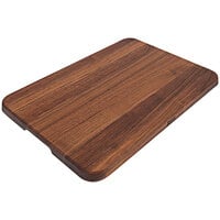 John Boos & Co. 17 inch x 12 inch x 1 inch Reversible Black Walnut Wood Cutting Board with Finger Grips CB4C-W171201