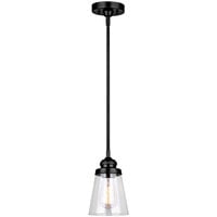 Canarm Declan Matte Black Modern Pendant Light - 120V, 60W