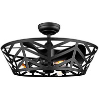 Canarm Maud 24 inch Matte Black Ceiling Fan with LED Light - 1071 CFM, 120V