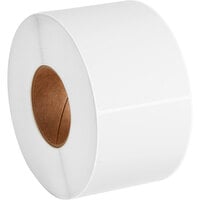 Lavex Industrial 4 inch x 6 1/2 inch White Direct Thermal Permanent Label Roll - 4/Case