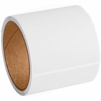 Lavex Industrial 3 1/4 inch x 5 1/2 inch White Thermal Transfer Permanent Label Roll - 6/Case