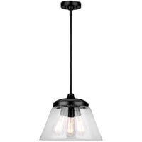 Canarm Declan Matte Black Modern 3-Bulb Pendant Light - 120V, 60W