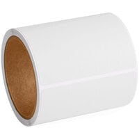 Lavex Industrial 4 inch x 3 inch White Direct Thermal Permanent Label Roll - 4/Case