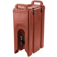 Cambro 500LCD402 Camtainers 4.75 Gallon Brick Red Insulated Beverage Dispenser