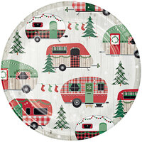 Creative Converting 359526 7 inch Christmas Campers Paper Plate - 96/Case