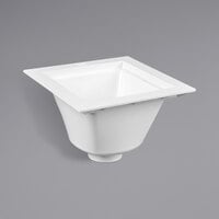 Oatey 42721 12 inch x 12 inch PVC Floor Sink with 6 1/2 inch Sump Depth and 3 inch Outlet