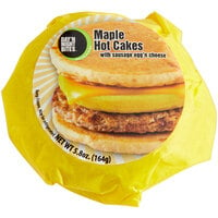 Day 'N Night Bites Sausage, Egg, and Cheese Maple Hot Cake Sandwich 5.8 oz. - 12/Case