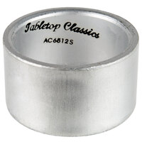 Tabletop Classics by Walco AC-6512S Silver 1 3/4" Round Polypropylene Napkin Ring