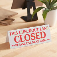 Checkout Lane Closed Sign
