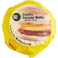 Day 'N Night Bites Sausage, Egg, and Cheese English Muffin Sandwich 4.9 oz. - 12/Case