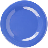 Carlisle 3301014 Sierrus 10 1/2 inch Ocean Blue Wide Rim Melamine Plate - 12/Case