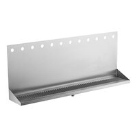 Regency 36" x 6" x 14" Stainless Steel 12 Faucet Wall Mount Beer Drip Tray