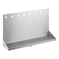Regency 24" x 6" x 14" Stainless Steel 8 Faucet Wall Mount Beer Drip Tray