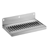 Regency 10" x 6" x 2 13/16" Stainless Steel Wall Mount Beer Drip Tray for Refrigerators