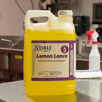 Noble Chemical 2.5 Gallon / 320 oz. Lemon Lance Lemon Disinfectant & Detergent Cleaner - 2/Case