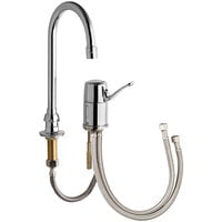 Chicago Faucets 2302-E35ABCP Deck-Mounted Faucet with 5 1/4" Rigid / Swing Gooseneck Spout