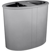 Busch Systems Pacific 105171 44 Gallon Powder-Coated Steel Two Stream Decorative Waste Receptacle