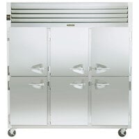 Traulsen G30001 3 Section Half Door Reach In Refrigerator - Left / Left / Right Hinged Doors