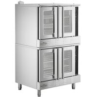 Main Street Equipment EC2-C Double Deck Electric Full Size Convection Oven with Legs - 208V, 3 / 1 Phase