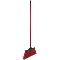 Lavex 12" Red Unflagged Angled Broom with 48" Metal Handle