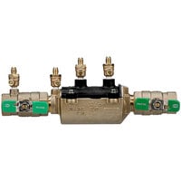 Zurn Elkay 1-350XLFT 1" Double Check Valve Backflow Preventer with Integral Male 45 Degree Flare SAE Test Fitting