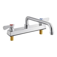 Regency Deck-Mounted Faucet with 8" Centers and 12" Swing Spout