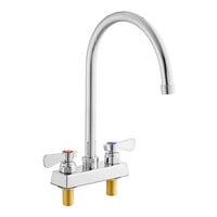 Regency Deck-Mounted Faucet with 4" Centers and 8" Swivel Gooseneck Spout