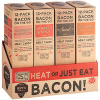 Riff's Smokehouse Bacon On the Go Raspberry Chipotle Variety Pack 0.7 oz. - 48/Case