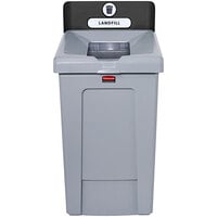 Rubbermaid 2171554 Slim Jim Single-Stream 33 Gallon Landfill Recycling Station with Lid
