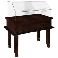 Marco Company 30" x 18" x 38 1/4" Cocoa Maple Bakery Display with Clear Top