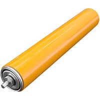 Lavex 10" x 1 1/2" Polyurethane Coated Roller for 12" Wide Gravity Conveyors - 100 lb. Capacity