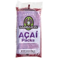 Sambazon Unsweetened Organic Acai 3.5 oz. Pack - 80/Case