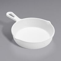 American Metalcraft 6 oz. Round White Melamine Fry Pan with Handle MFPW41