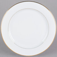 CAC GRY-21 Golden Royal 12 inch Bright White Round Porcelain Plate - 12/Case